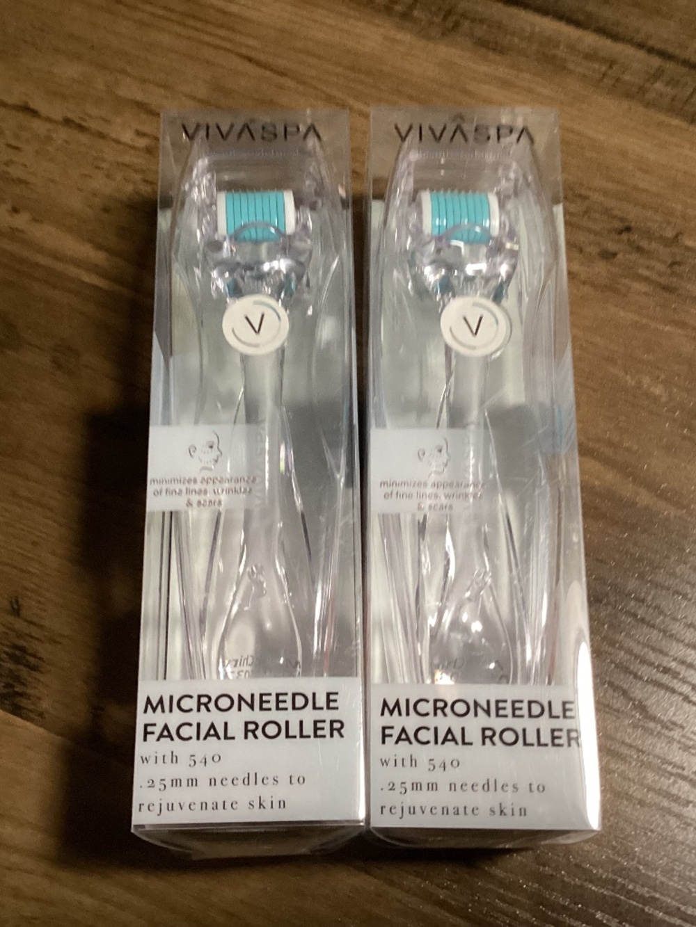 Vivaspa Microneedle Facial Roller Bundle NEW/Sealed 2 pack